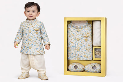 Indowestern Dhoti with Tilak Mala Juti