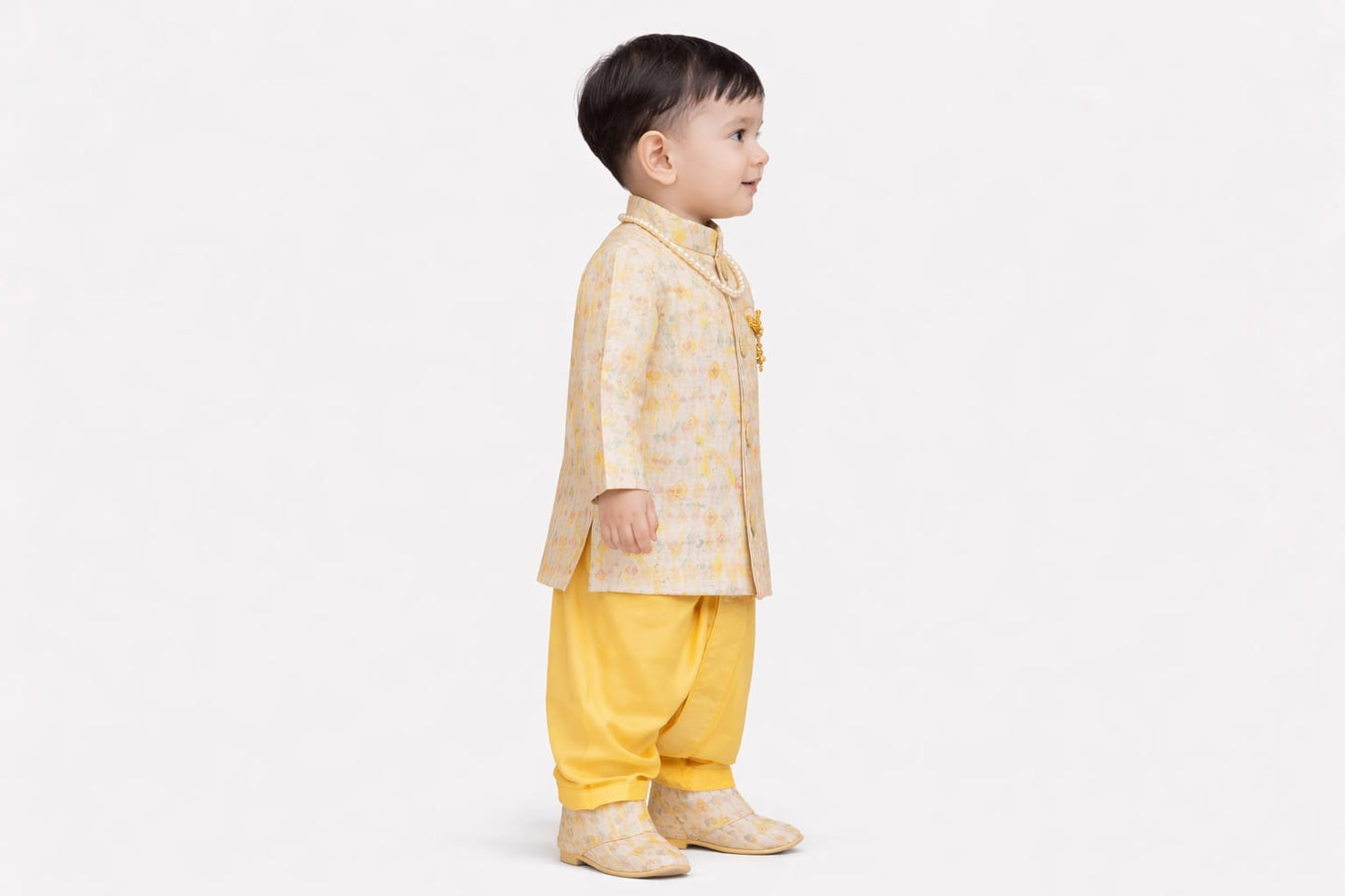 Indowestern Dhoti with Tilak Mala Juti