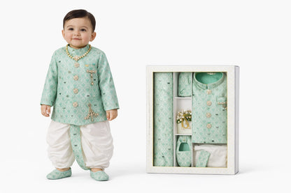 Indowestern Dhoti with Tilak Mala Juti