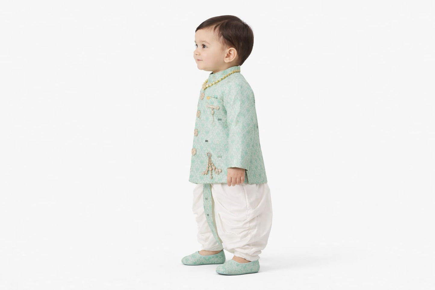 Indowestern Dhoti with Tilak Mala Juti