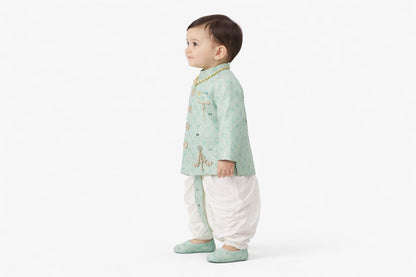 Indowestern Dhoti with Tilak Mala Juti