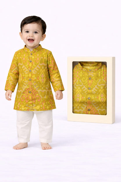 Indowestern Dhoti with Tilak Mala Juti