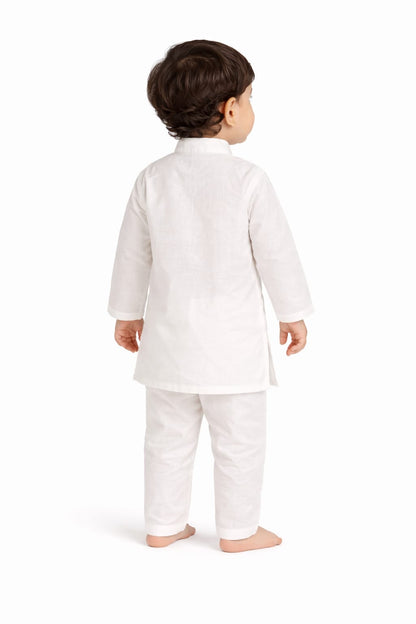 White Cotton Kurta Pajama