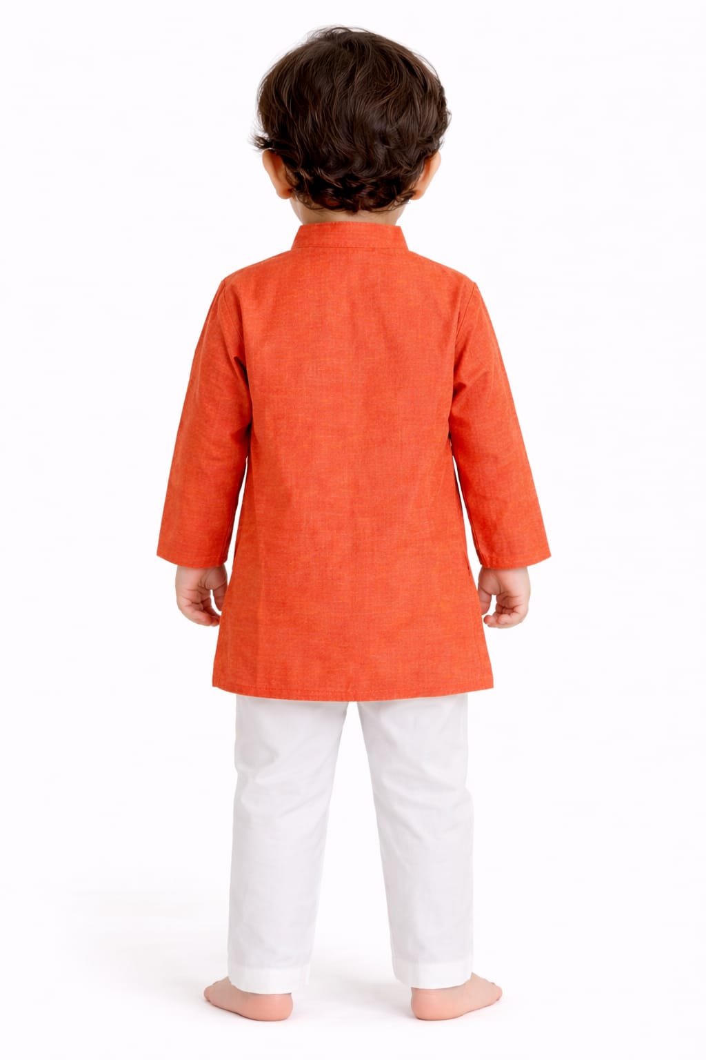 Orange Cotton Kurta Pajama