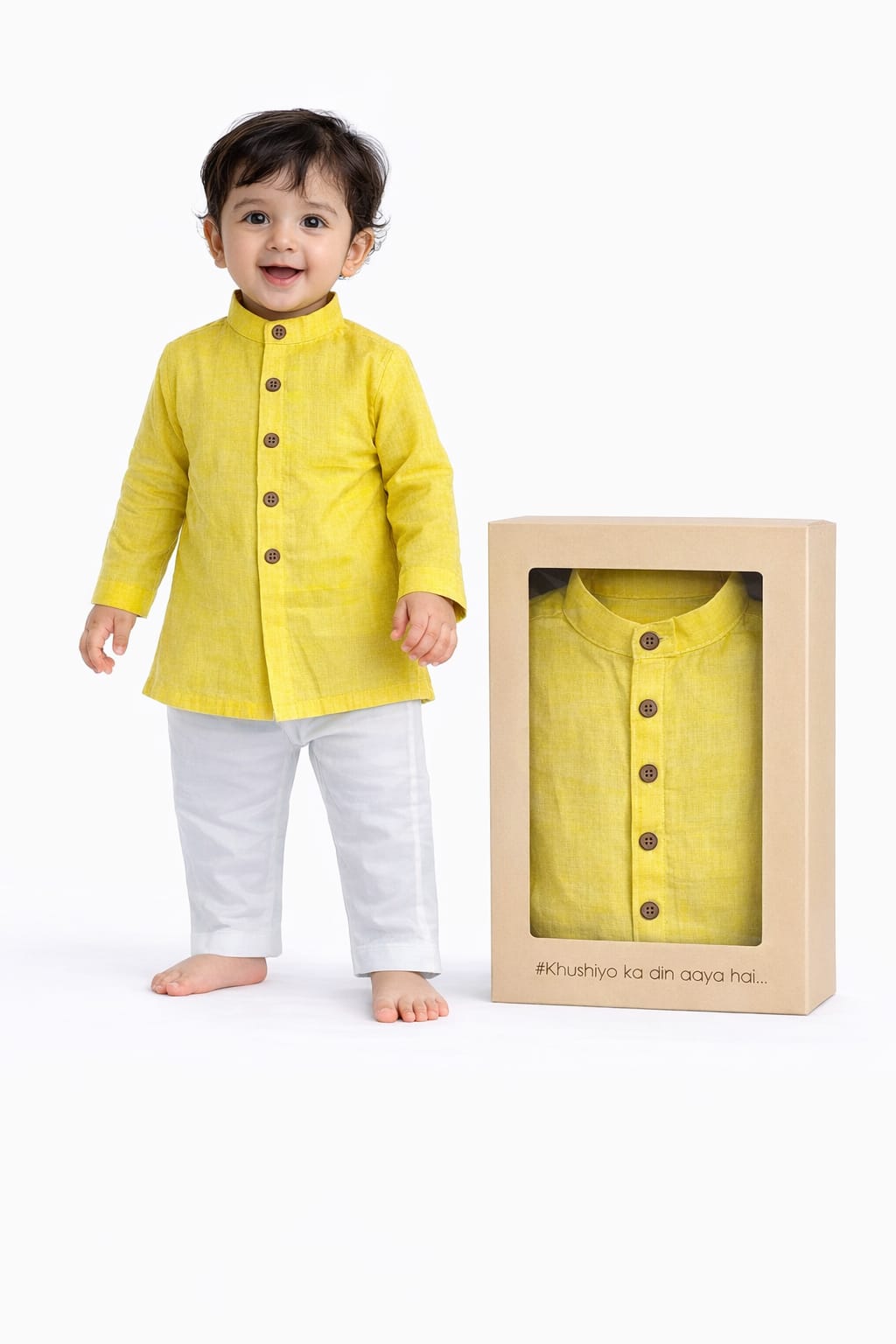 Yellow Cotton Kurta Pajama