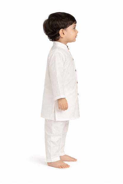 White Cotton Kurta Pajama