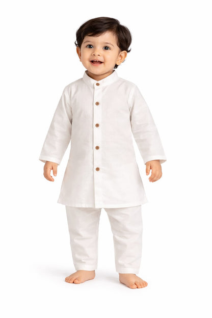 White Cotton Kurta Pajama